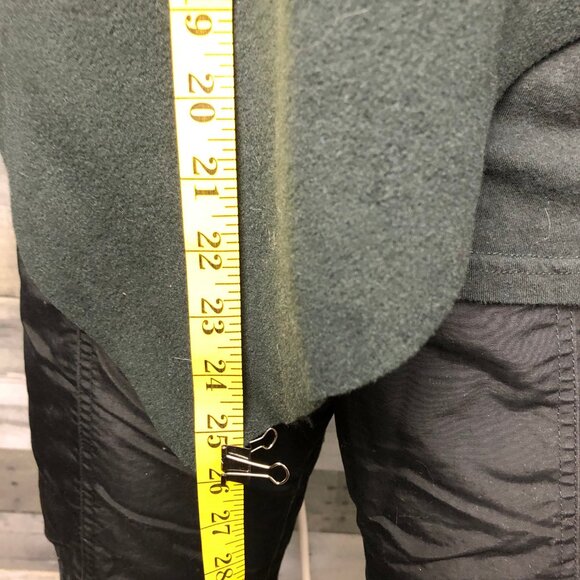 Teal turquoise plaid Open side poncho cover up shawl unisex boho shawl topper - Picture 10 of 10